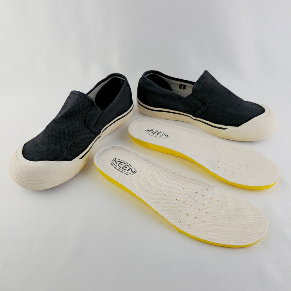 KEEN Men's Black Canvas Slip On Sneakers Reinforced Toe 8 - Picture 16 of 16
